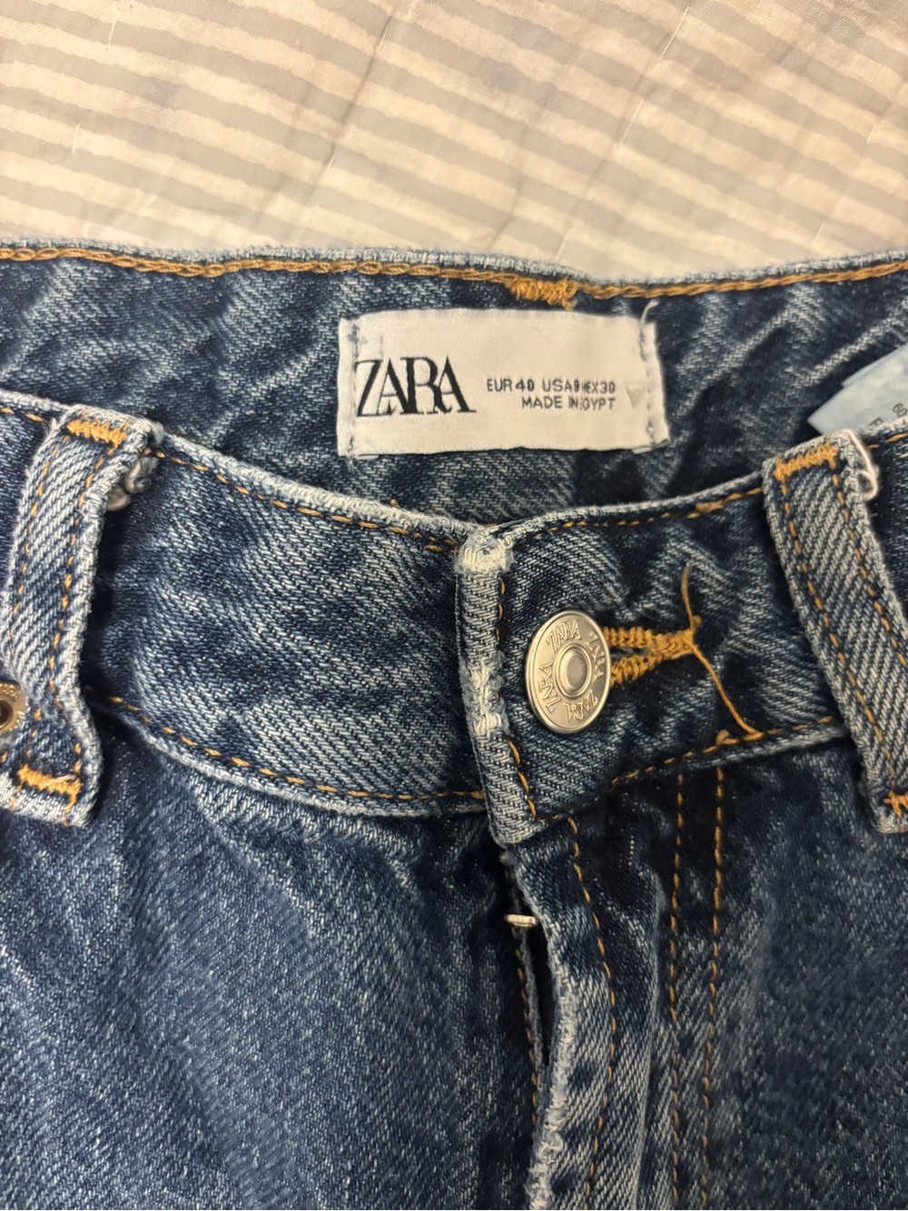 ZARA Women's Wide Leg Denim Jeans